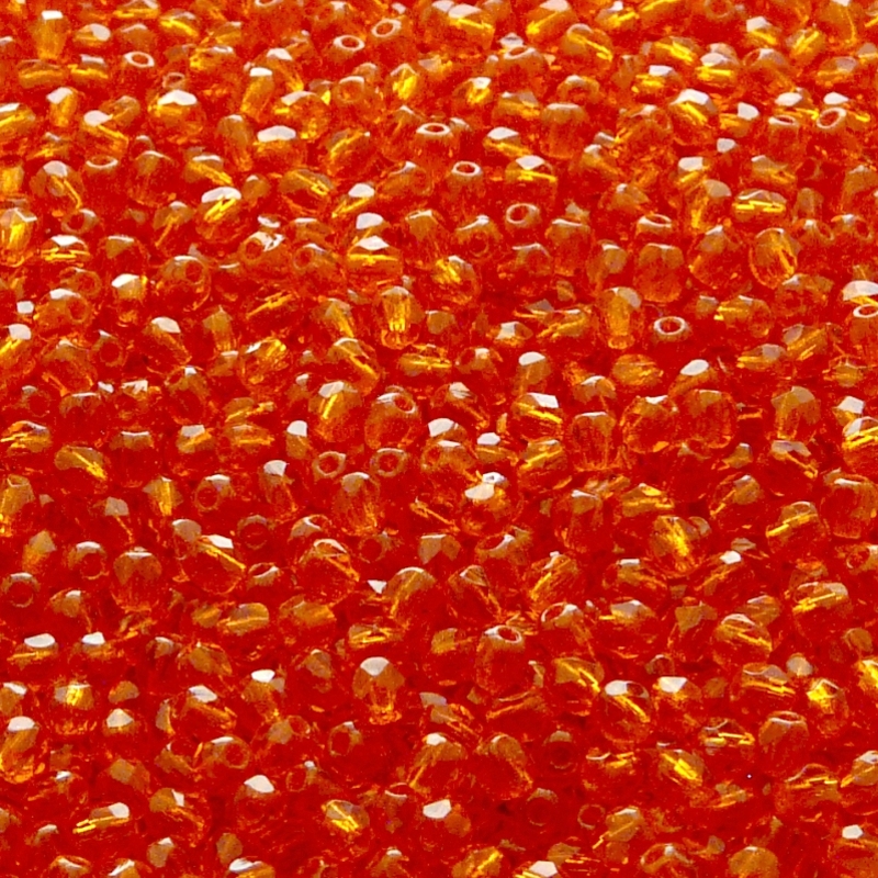100ks České skleněné broušené ohňovky kulička 3mm hyacint