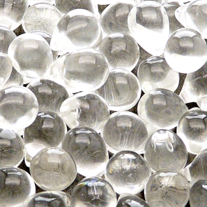10ks České skleněné mačkané korálky kapky 10x14mm čirá