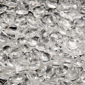 50ks České skleněné mačkané korálky čočka 6mm čirá